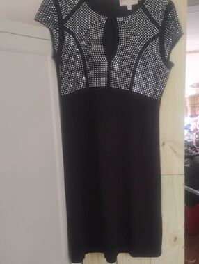 Philosophy Black Dress with Silver Studded Bodice